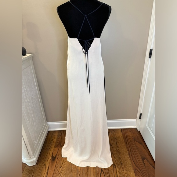 Women’s ZARA Navy & Cream Maxi dress- Size Small - Picture 6 of 13